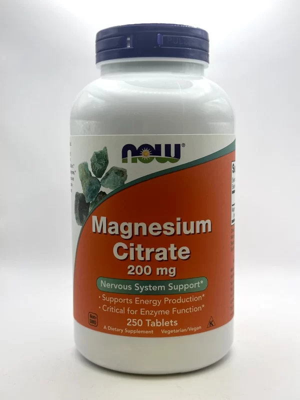 Now Magnesium Citrate 250 Tablets Gandw Herbs